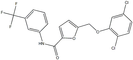 5-[(2,5-dichlorophenoxy)methyl]-N-[3-(trifluoromethyl)phenyl]-2-furamide,438452-70-1,结构式