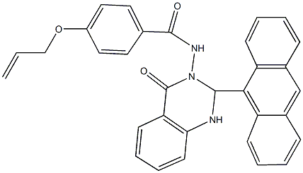 4-(allyloxy)-N-(2-(9-anthryl)-4-oxo-1,4-dihydro-3(2H)-quinazolinyl)benzamide,438452-75-6,结构式
