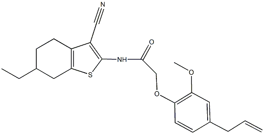 438452-87-0 2-(4-allyl-2-methoxyphenoxy)-N-(3-cyano-6-ethyl-4,5,6,7-tetrahydro-1-benzothiophen-2-yl)acetamide