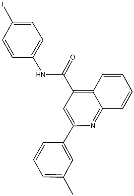 N-(4-iodophenyl)-2-(3-methylphenyl)-4-quinolinecarboxamide 结构式