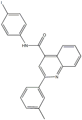 N-(4-iodophenyl)-2-(3-methylphenyl)-4-quinolinecarboxamide,438453-91-9,结构式