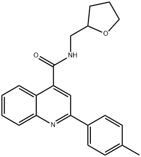 2-(4-methylphenyl)-N-(tetrahydro-2-furanylmethyl)-4-quinolinecarboxamide Structure