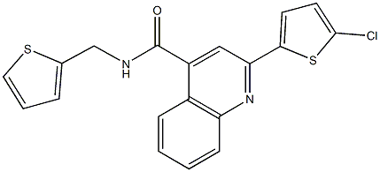 2-(5-chloro-2-thienyl)-N-(2-thienylmethyl)-4-quinolinecarboxamide Structure