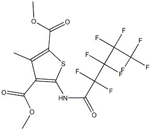 438454-74-1 dimethyl 3-methyl-5-[(2,2,3,3,4,4,5,5,5-nonafluoropentanoyl)amino]-2,4-thiophenedicarboxylate