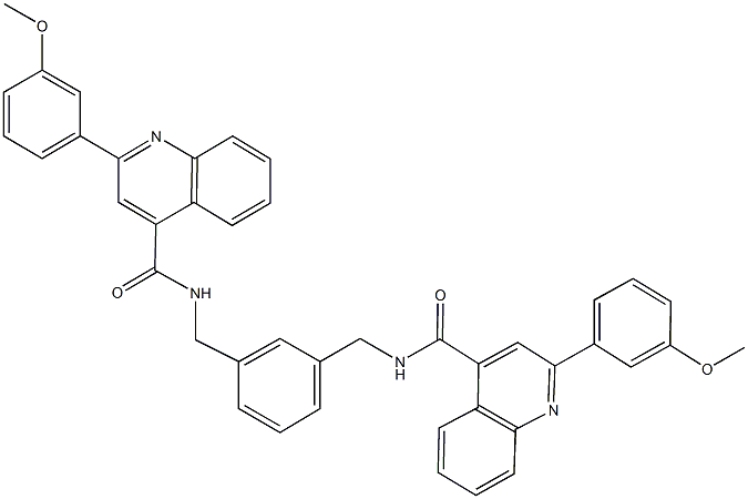2-(3-methoxyphenyl)-N-{3-[({[2-(3-methoxyphenyl)-4-quinolinyl]carbonyl}amino)methyl]benzyl}-4-quinolinecarboxamide Structure