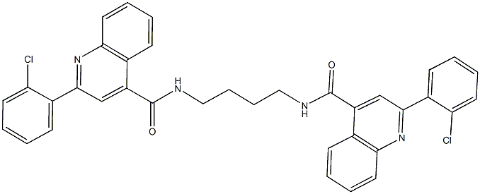 2-(2-chlorophenyl)-N-[4-({[2-(2-chlorophenyl)-4-quinolinyl]carbonyl}amino)butyl]-4-quinolinecarboxamide Structure
