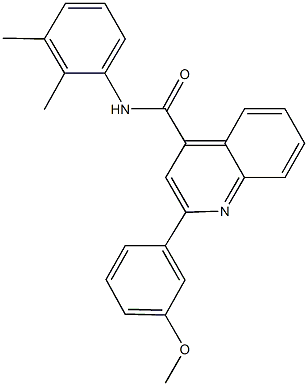 N-(2,3-dimethylphenyl)-2-(3-methoxyphenyl)-4-quinolinecarboxamide 化学構造式