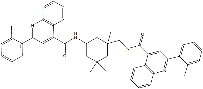 2-(2-methylphenyl)-N-{3,3,5-trimethyl-5-[({[2-(2-methylphenyl)-4-quinolinyl]carbonyl}amino)methyl]cyclohexyl}-4-quinolinecarboxamide Structure