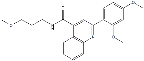 2-(2,4-dimethoxyphenyl)-N-(3-methoxypropyl)-4-quinolinecarboxamide,438455-16-4,结构式