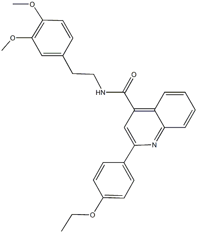 N-[2-(3,4-dimethoxyphenyl)ethyl]-2-(4-ethoxyphenyl)-4-quinolinecarboxamide 化学構造式