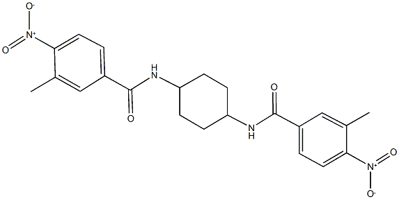 4-nitro-N-[4-({4-nitro-3-methylbenzoyl}amino)cyclohexyl]-3-methylbenzamide Structure