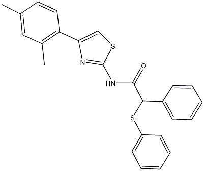 N-[4-(2,4-dimethylphenyl)-1,3-thiazol-2-yl]-2-phenyl-2-(phenylsulfanyl)acetamide Structure