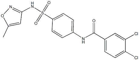 3,4-dichloro-N-(4-{[(5-methyl-3-isoxazolyl)amino]sulfonyl}phenyl)benzamide Structure