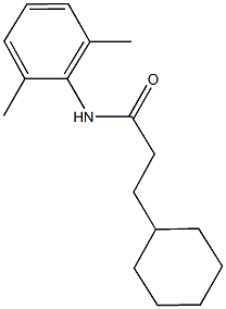 3-cyclohexyl-N-(2,6-dimethylphenyl)propanamide 化学構造式