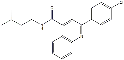 2-(4-chlorophenyl)-N-isopentyl-4-quinolinecarboxamide|