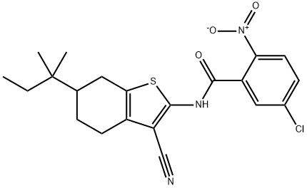 438455-93-7 5-chloro-N-(3-cyano-6-tert-pentyl-4,5,6,7-tetrahydro-1-benzothien-2-yl)-2-nitrobenzamide