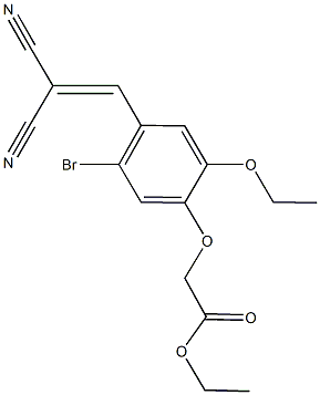 ethyl [5-bromo-4-(2,2-dicyanovinyl)-2-ethoxyphenoxy]acetate,438456-21-4,结构式