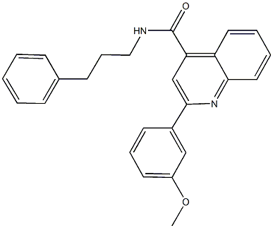 2-(3-methoxyphenyl)-N-(3-phenylpropyl)-4-quinolinecarboxamide Struktur