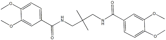 N-{3-[(3,4-dimethoxybenzoyl)amino]-2,2-dimethylpropyl}-3,4-dimethoxybenzamide Struktur