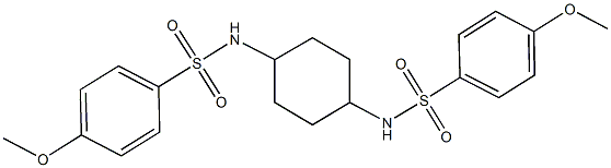 4-methoxy-N-(4-{[(4-methoxyphenyl)sulfonyl]amino}cyclohexyl)benzenesulfonamide,438456-63-4,结构式