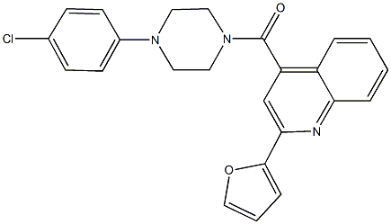 4-{[4-(4-chlorophenyl)-1-piperazinyl]carbonyl}-2-(2-furyl)quinoline|