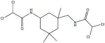 2,2-dichloro-N-(3-{[(dichloroacetyl)amino]methyl}-3,5,5-trimethylcyclohexyl)acetamide Struktur