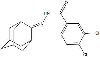 3,4-dichloro-N'-tricyclo[3.3.1.1~3,7~]dec-2-ylidenebenzohydrazide Struktur