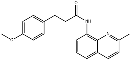 3-(4-methoxyphenyl)-N-(2-methyl-8-quinolinyl)propanamide 化学構造式