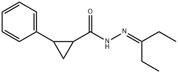 N'-(1-ethylpropylidene)-2-phenylcyclopropanecarbohydrazide Structure