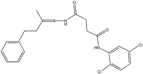 N-(2,5-dichlorophenyl)-4-[2-(1-methyl-3-phenylpropylidene)hydrazino]-4-oxobutanamide Struktur