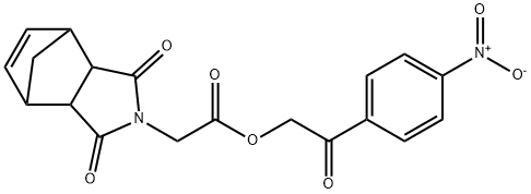 2-{4-nitrophenyl}-2-oxoethyl (3,5-dioxo-4-azatricyclo[5.2.1.0~2,6~]dec-8-en-4-yl)acetate Structure