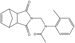 N-[(3,5-dioxo-4-azatricyclo[5.2.1.0~2,6~]dec-8-en-4-yl)methyl]-N-(2-methylphenyl)acetamide,438461-98-4,结构式