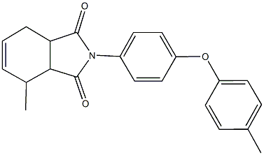 4-methyl-2-[4-(4-methylphenoxy)phenyl]-3a,4,7,7a-tetrahydro-1H-isoindole-1,3(2H)-dione Struktur