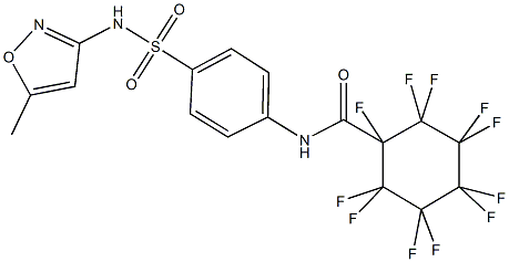 1,2,2,3,3,4,4,5,5,6,6-undecafluoro-N-(4-{[(5-methyl-3-isoxazolyl)amino]sulfonyl}phenyl)cyclohexanecarboxamide,438463-03-7,结构式