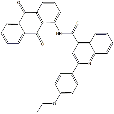 N-(9,10-dioxo-9,10-dihydro-1-anthracenyl)-2-(4-ethoxyphenyl)-4-quinolinecarboxamide Structure