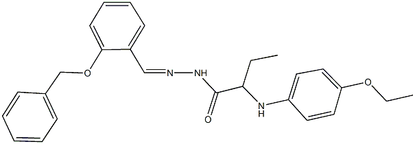 N'-[2-(benzyloxy)benzylidene]-2-(4-ethoxyanilino)butanohydrazide|