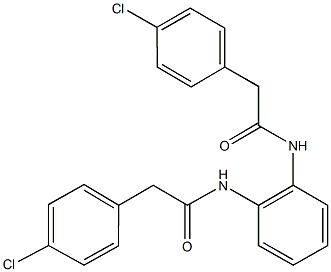 2-(4-chlorophenyl)-N-(2-{[(4-chlorophenyl)acetyl]amino}phenyl)acetamide 结构式