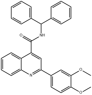 N-benzhydryl-2-(3,4-dimethoxyphenyl)-4-quinolinecarboxamide Structure