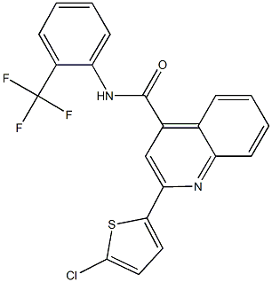 2-(5-chloro-2-thienyl)-N-[2-(trifluoromethyl)phenyl]-4-quinolinecarboxamide,438463-23-1,结构式