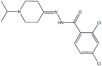 2,4-dichloro-N'-(1-isopropyl-4-piperidinylidene)benzohydrazide 化学構造式