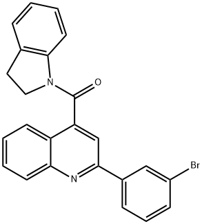 2-(3-bromophenyl)-4-(2,3-dihydro-1H-indol-1-ylcarbonyl)quinoline,438463-46-8,结构式