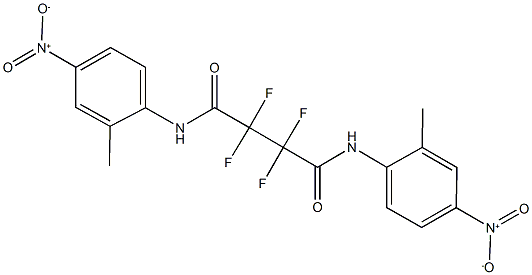 2,2,3,3-tetrafluoro-N~1~,N~4~-bis{4-nitro-2-methylphenyl}succinamide 化学構造式