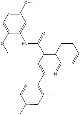 N-(2,5-dimethoxyphenyl)-2-(2,4-dimethylphenyl)-4-quinolinecarboxamide Struktur