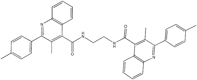 3-methyl-N-[2-({[3-methyl-2-(4-methylphenyl)-4-quinolinyl]carbonyl}amino)ethyl]-2-(4-methylphenyl)-4-quinolinecarboxamide Struktur