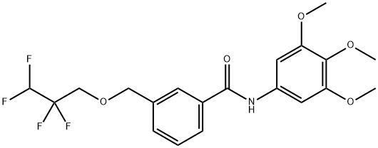 3-[(2,2,3,3-tetrafluoropropoxy)methyl]-N-(3,4,5-trimethoxyphenyl)benzamide,438464-59-6,结构式