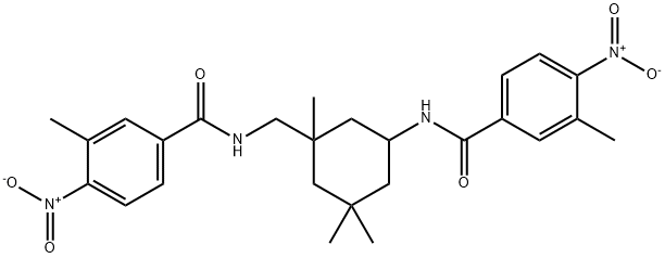 4-nitro-N-{3-[({4-nitro-3-methylbenzoyl}amino)methyl]-3,5,5-trimethylcyclohexyl}-3-methylbenzamide,438464-61-0,结构式