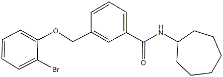 438464-70-1 3-[(2-bromophenoxy)methyl]-N-cycloheptylbenzamide