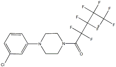 438464-89-2 1-(3-chlorophenyl)-4-(2,2,3,3,4,4,5,5,5-nonafluoropentanoyl)piperazine