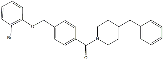 4-benzyl-1-{4-[(2-bromophenoxy)methyl]benzoyl}piperidine Structure