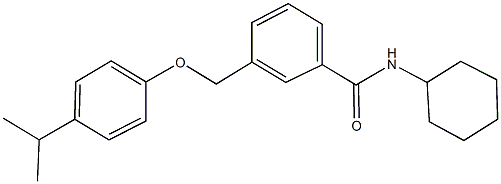 N-cyclohexyl-3-[(4-isopropylphenoxy)methyl]benzamide Struktur